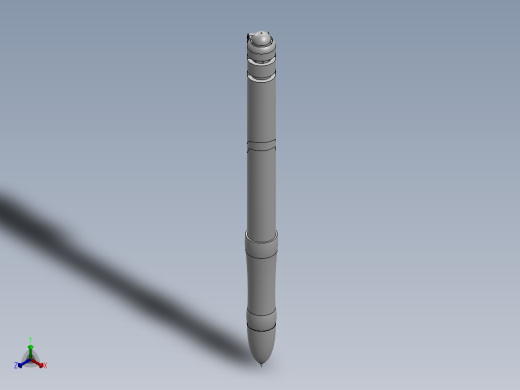 圆珠笔三维SolidWorks图正等轴测缩略图