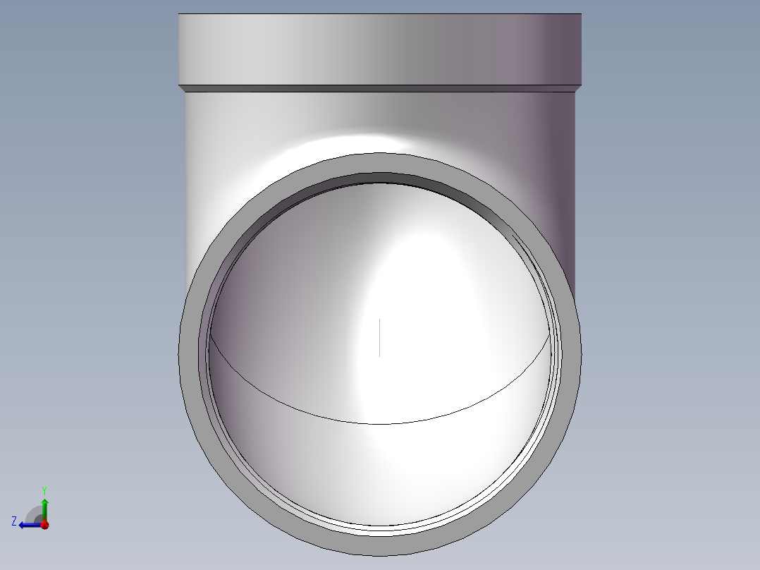 弯头-90°等径 DN50右视图