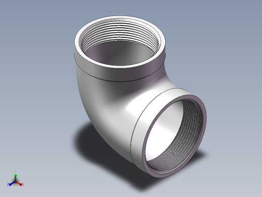 弯头-90°等径 DN50正等轴测缩略图