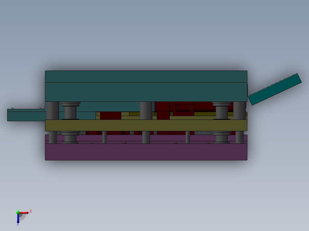 级进模3D模型俯视图