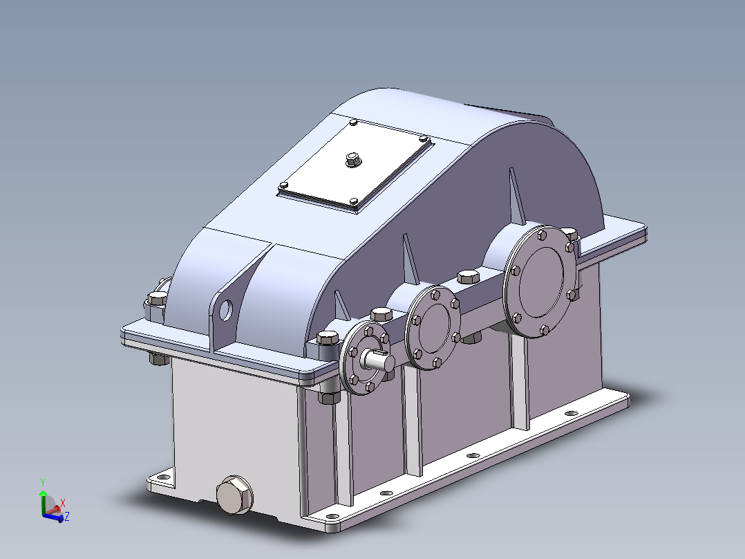 二级圆柱斜齿减速+爆炸动画