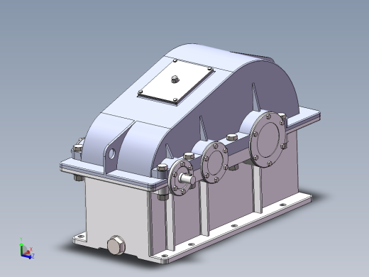 二级圆柱斜齿减速+爆炸动画