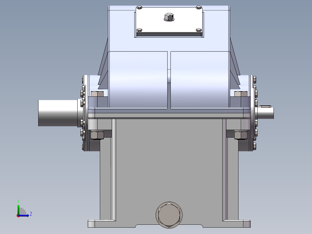 二级圆柱斜齿减速+爆炸动画左视图