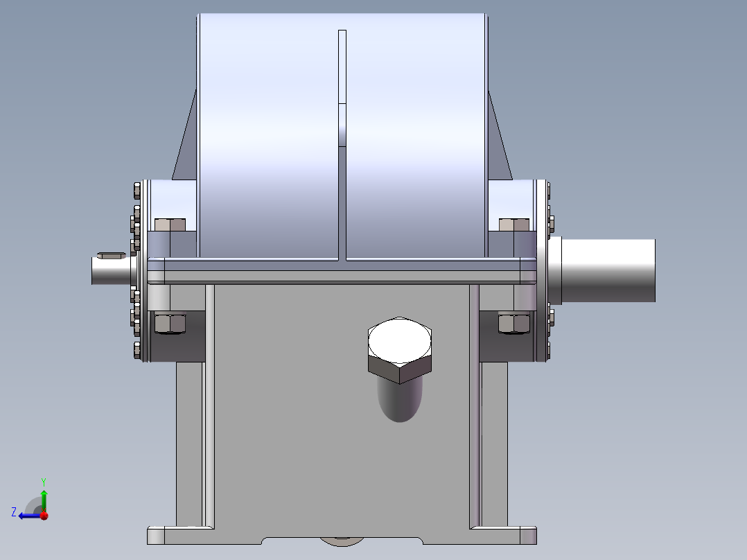 二级圆柱斜齿减速+爆炸动画右视图