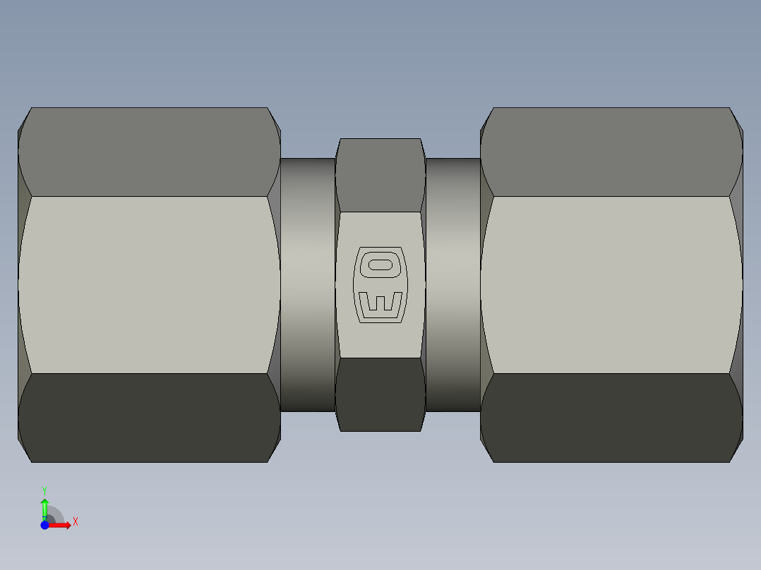 卡套式工业通用硬管接头EO Union G08ZLCF前视图
