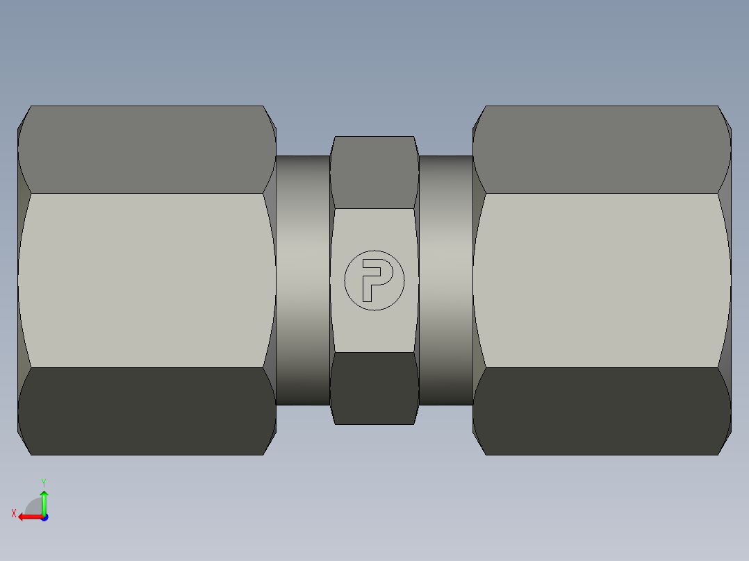 卡套式工业通用硬管接头EO Union G08ZLCF后视图