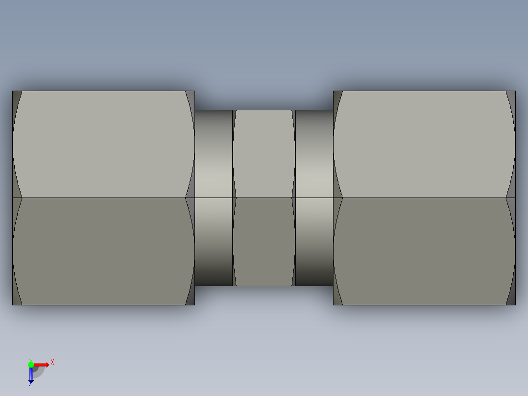 卡套式工业通用硬管接头EO Union G08ZLCF俯视图
