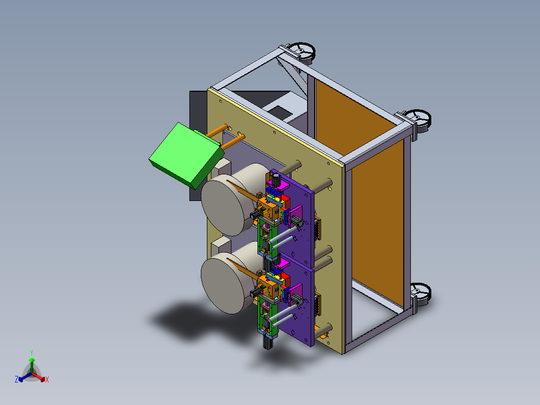 铆钉输送装置正等轴测图