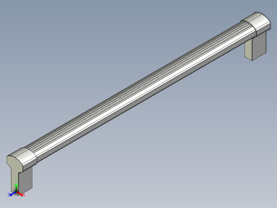 取手(鋁合金)(A)A2-3D多系列多零件图纸模型主视图