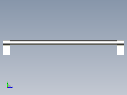 取手(鋁合金)(A)A2-3D多系列多零件图纸模型左视缩略图