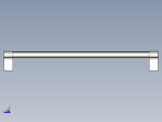 取手(鋁合金)(A)A2-3D多系列多零件图纸模型右视缩略图
