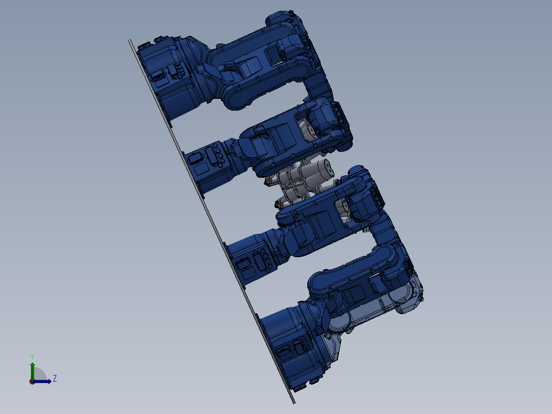 手抓机器手柄展会设备图左视图