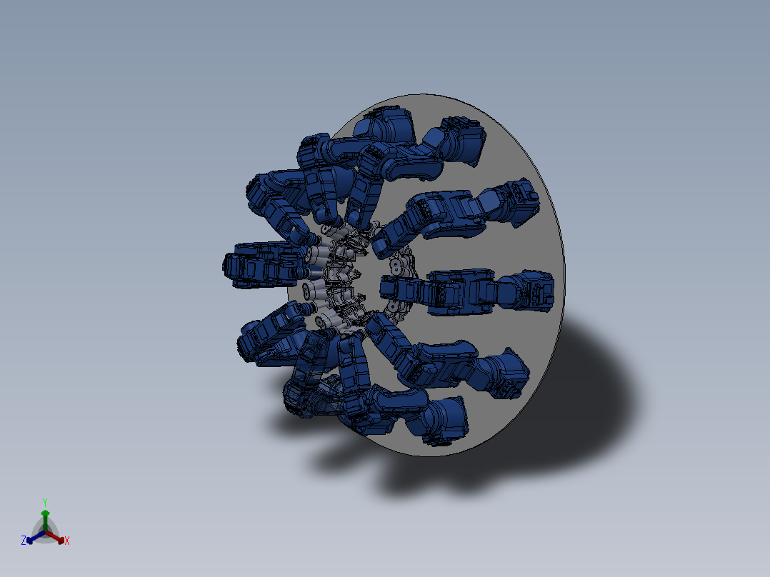 手抓机器手柄展会设备图正等轴测图