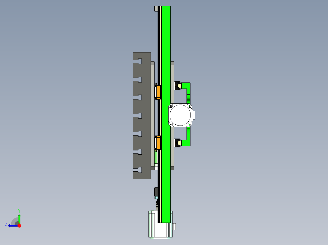 十字滑台工作台三维模型含CAD图纸右视图
