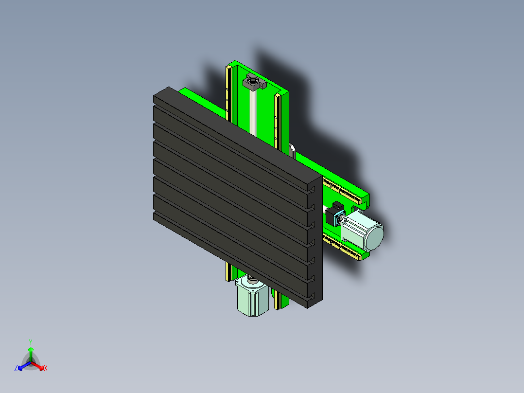 十字滑台工作台三维模型含CAD图纸正等轴测图