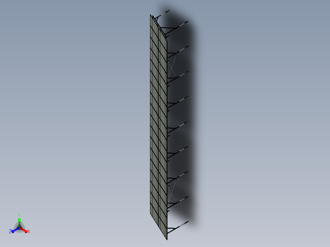 太阳能电池板光伏板正等轴测图