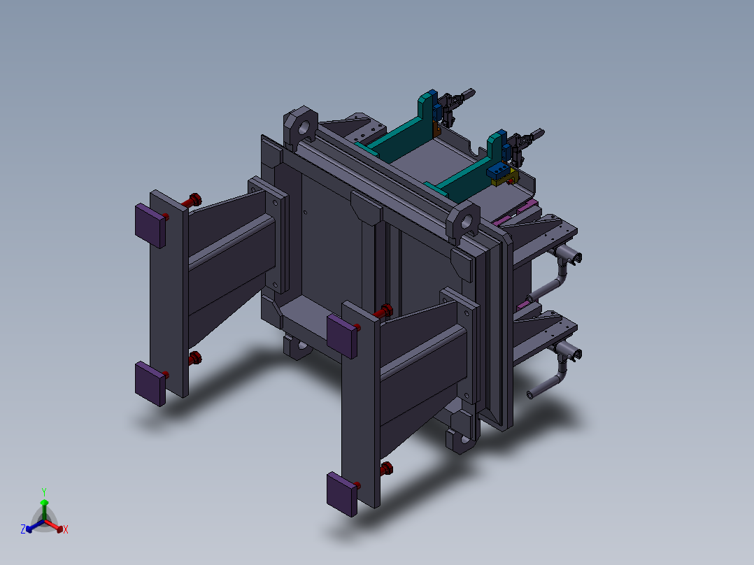 钣金焊接正等轴测图