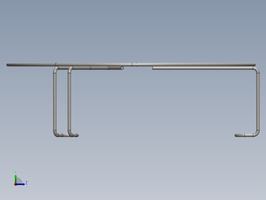 金属丝简单烤架左视图