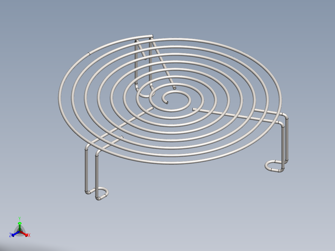 金属丝简单烤架正等轴测图