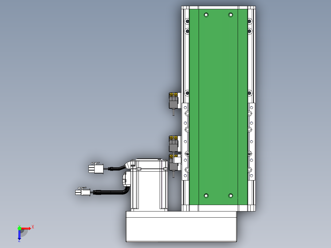 MTH丝杆半封闭模组MT120BS-BR-400W俯视图