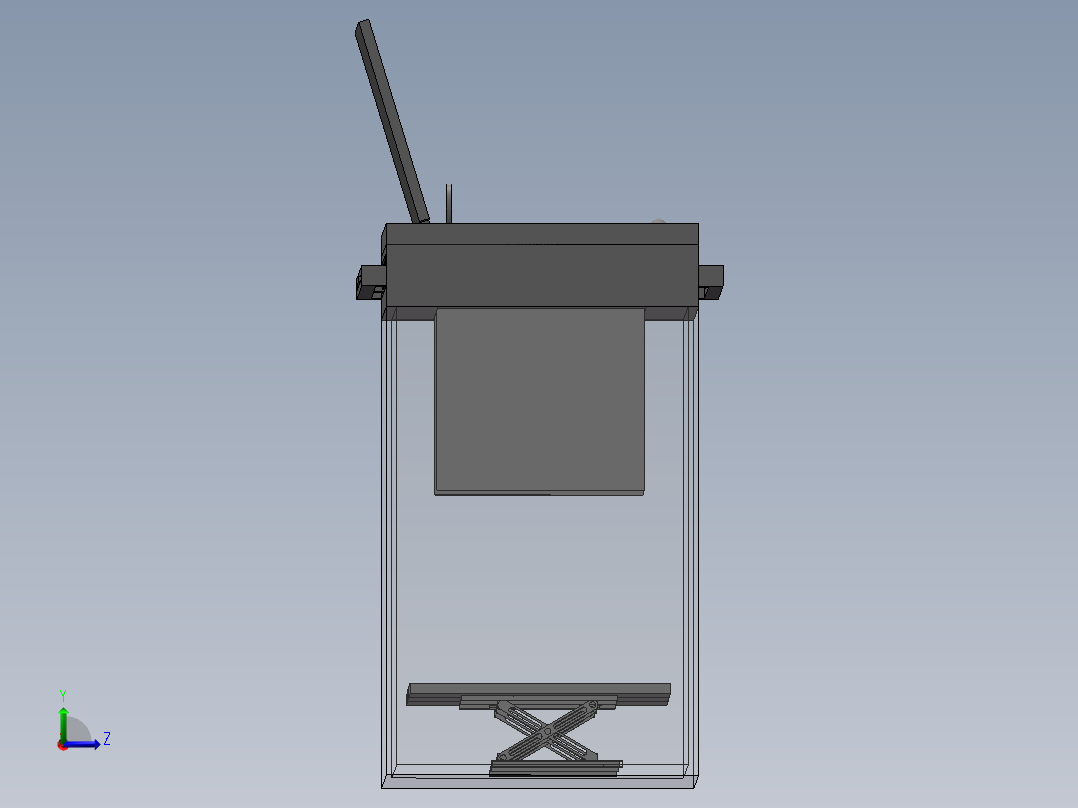 智能垃圾桶左视图