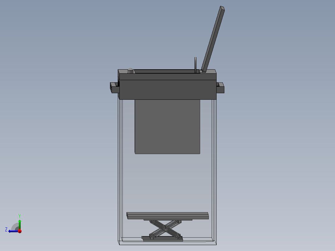 智能垃圾桶右视图