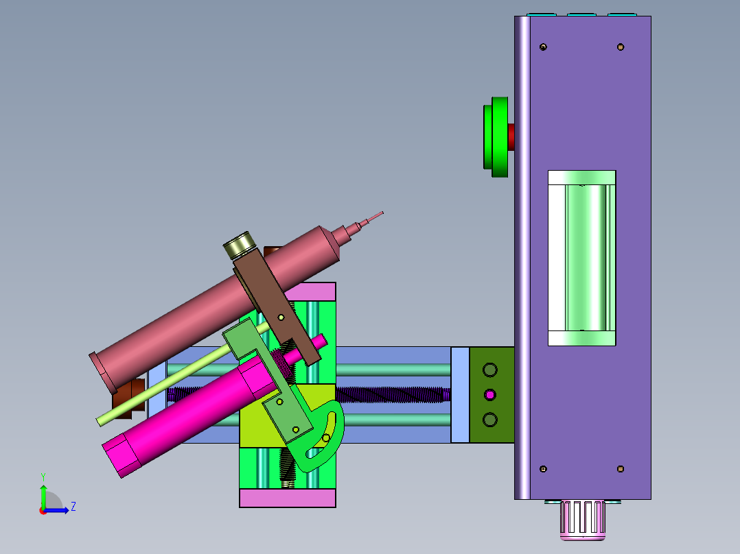 Y轴带旋转高效平台硅胶机左视图