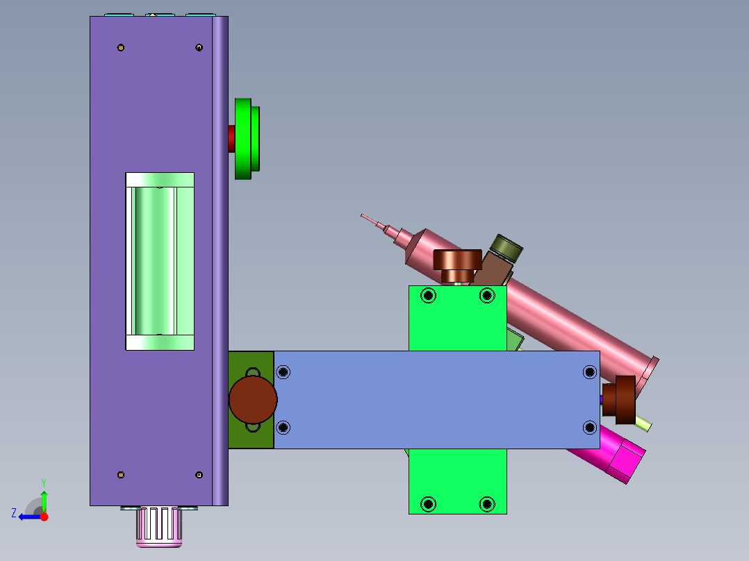 Y轴带旋转高效平台硅胶机右视图