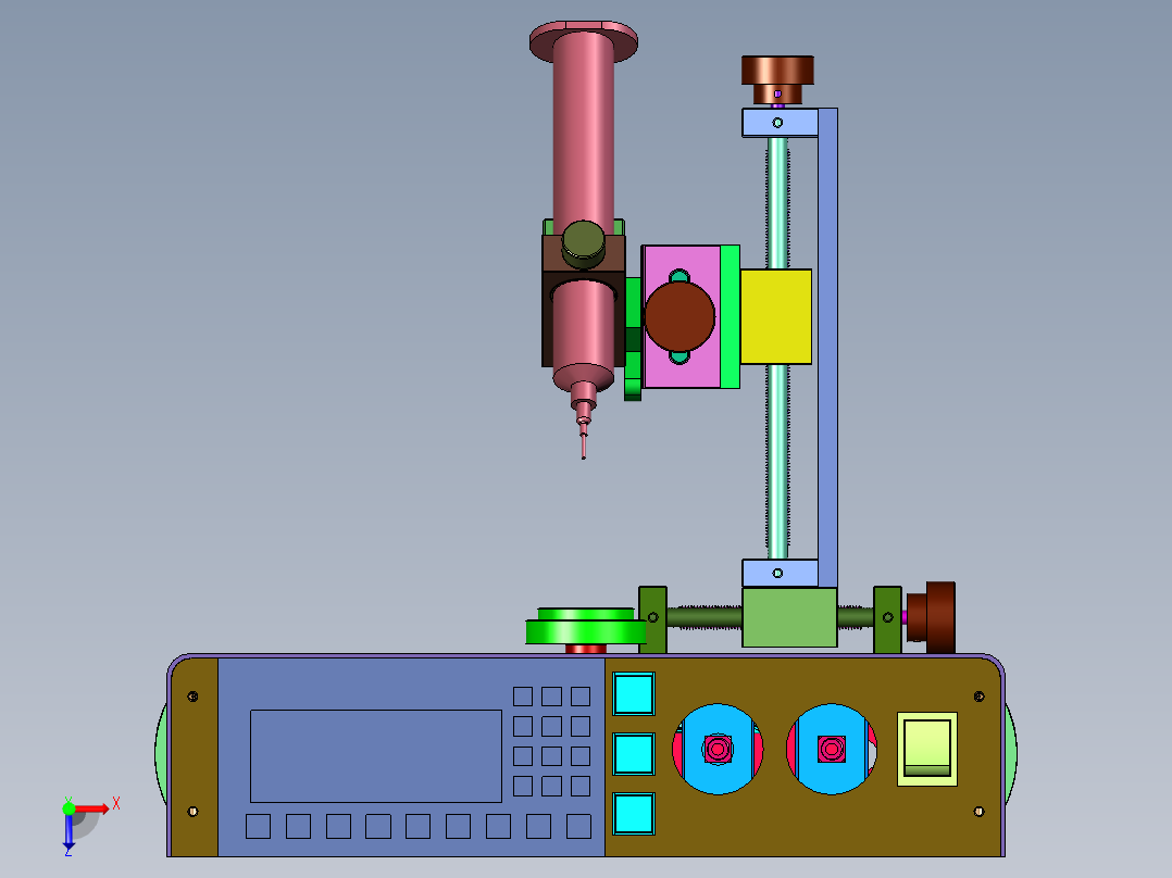 Y轴带旋转高效平台硅胶机俯视图