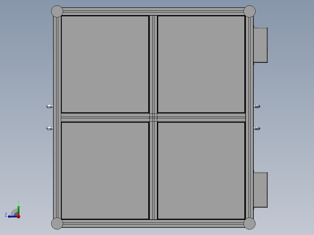 清洗机器设计模型右视图