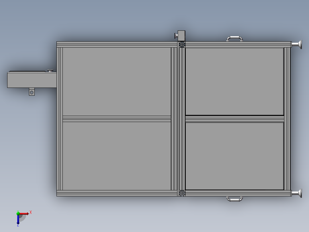 清洗机器设计模型俯视图