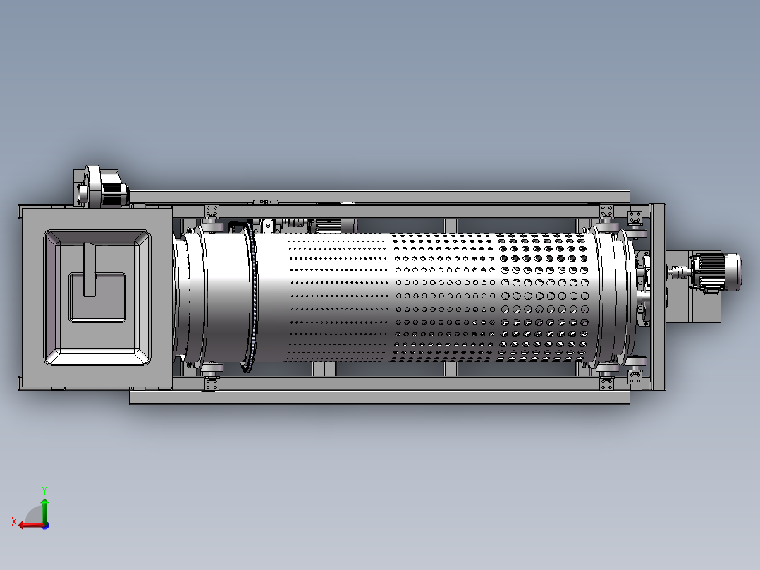 滚筒分选机后视图
