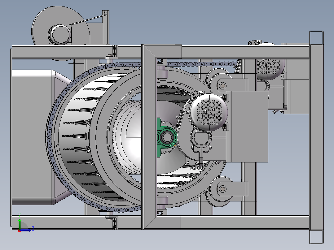 滚筒分选机左视图