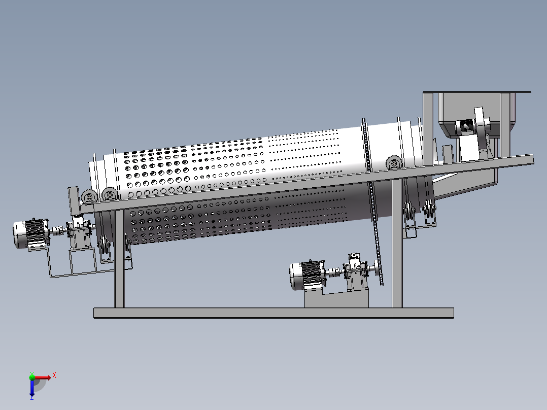 滚筒分选机俯视图