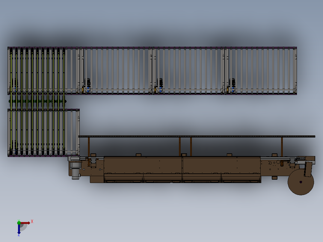 自回转封边机方案sw16可编辑俯视图