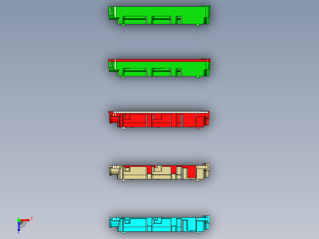 电池机箱工序图俯视图