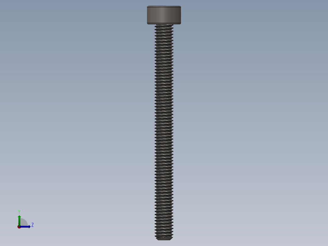 Screw_DIN_912_M3x35F_A2.SLDPRT公制内六角螺钉左视图