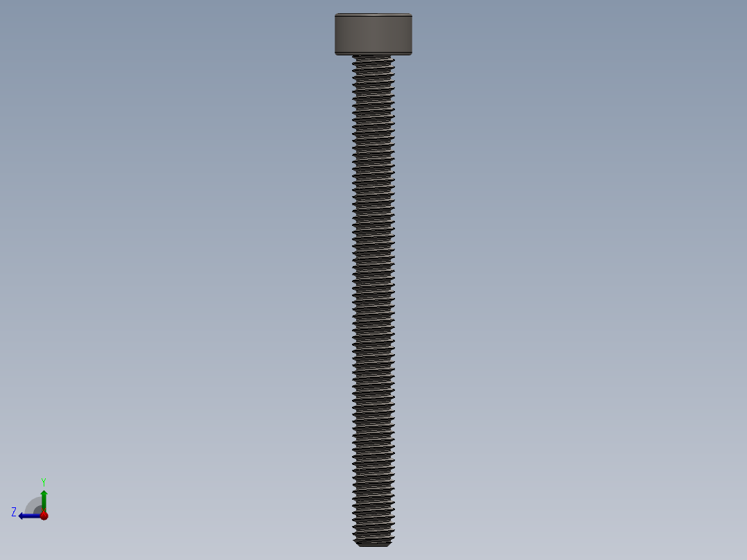Screw_DIN_912_M3x35F_A2.SLDPRT公制内六角螺钉右视图