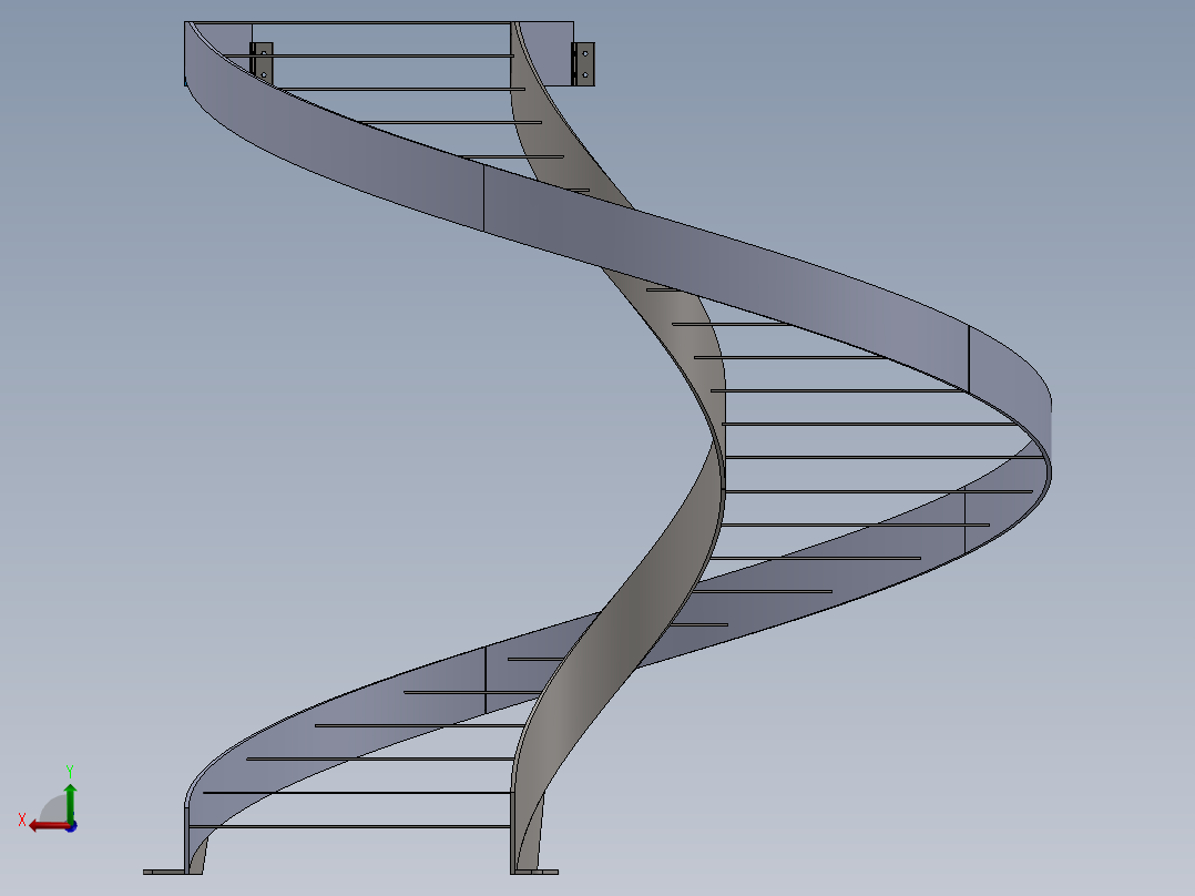 螺旋楼梯后视图