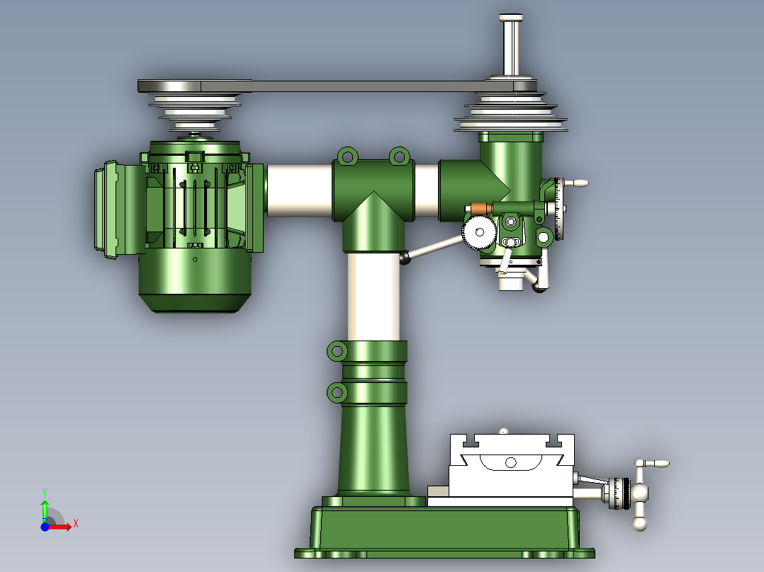 B3004046-台式立式铣床前视图
