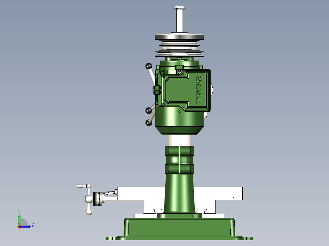 B3004046-台式立式铣床左视图