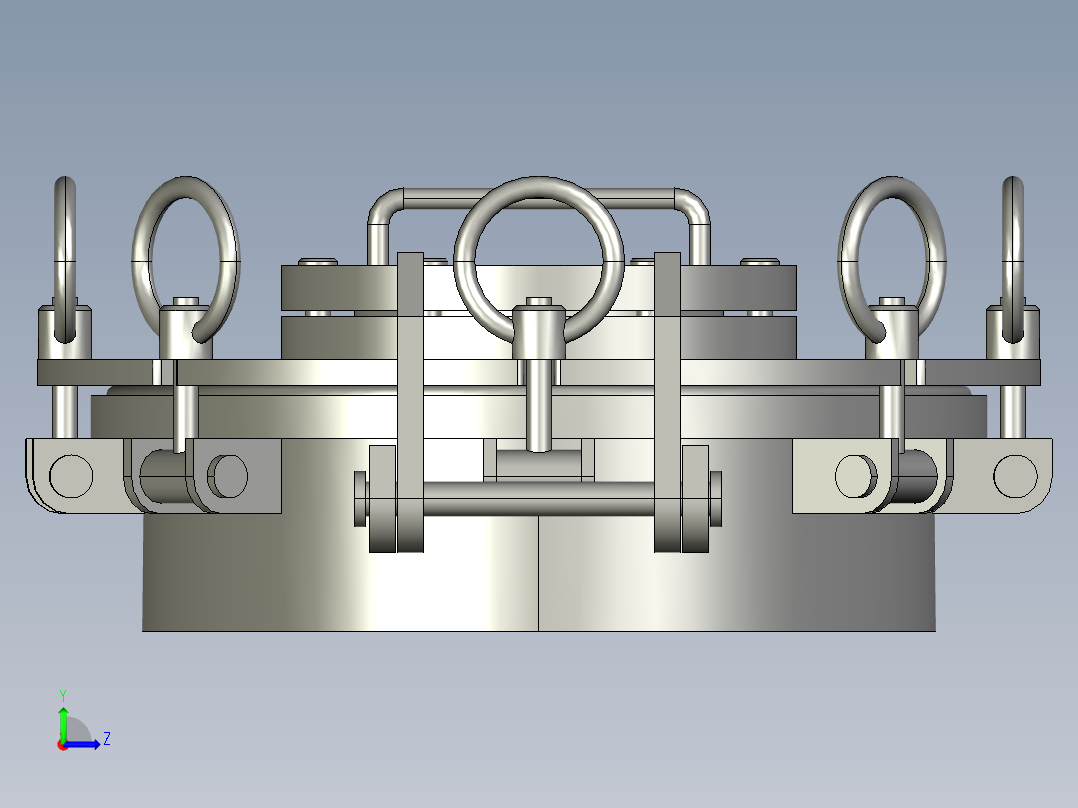 人孔oval-manhole-350x450-sus304-1 2 STP IGS左视图