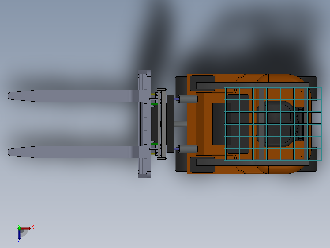 叉车、 叉车SW(2)俯视图