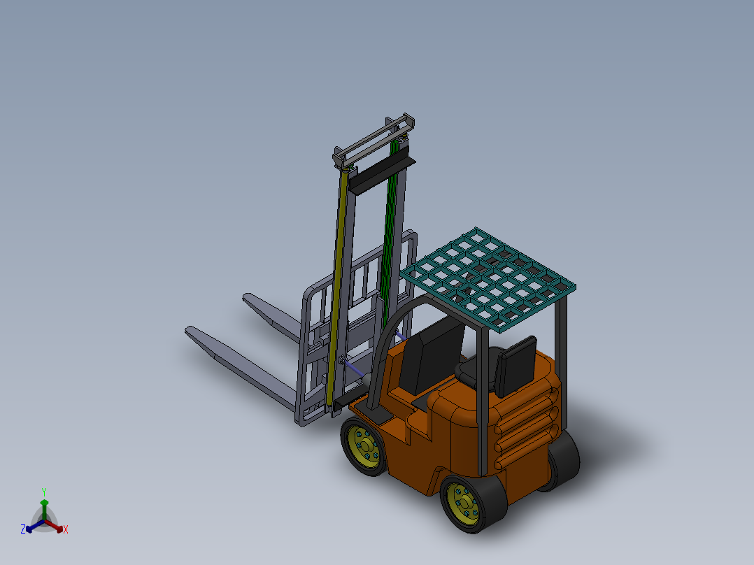 叉车、 叉车SW(2)正等轴测图