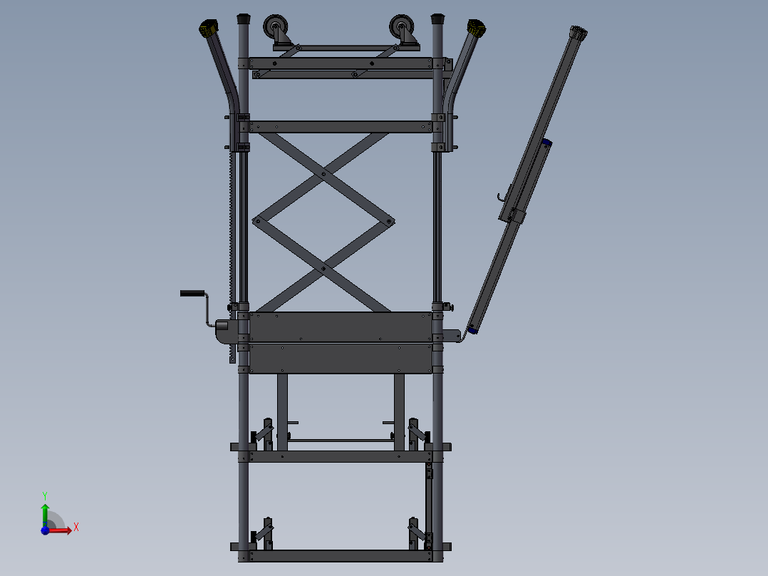 剪叉式升降机 、剪叉式登高平台前视图