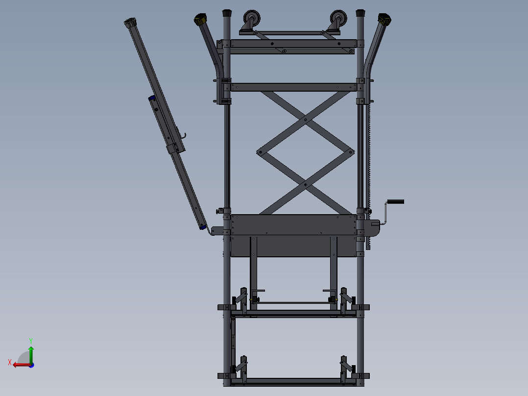剪叉式升降机 、剪叉式登高平台后视图