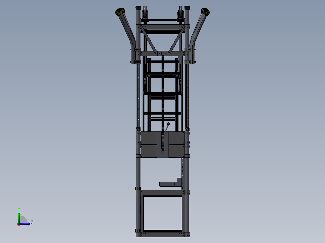 剪叉式升降机 、剪叉式登高平台左视图