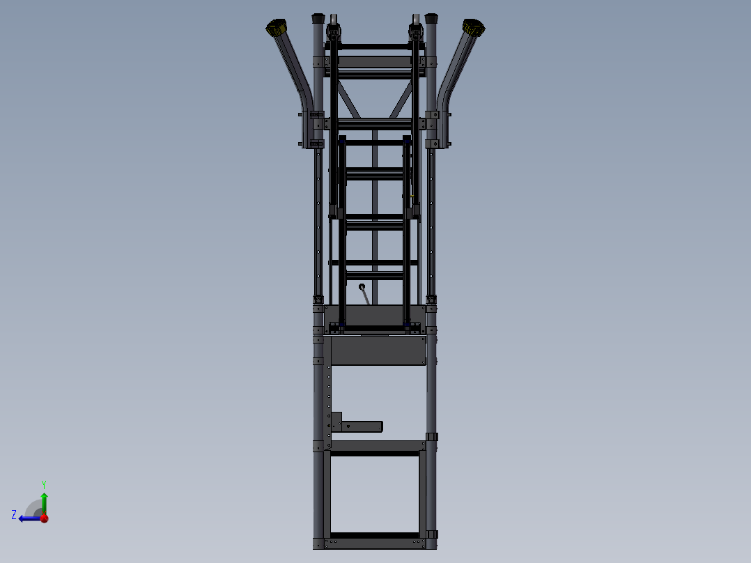 剪叉式升降机 、剪叉式登高平台右视图