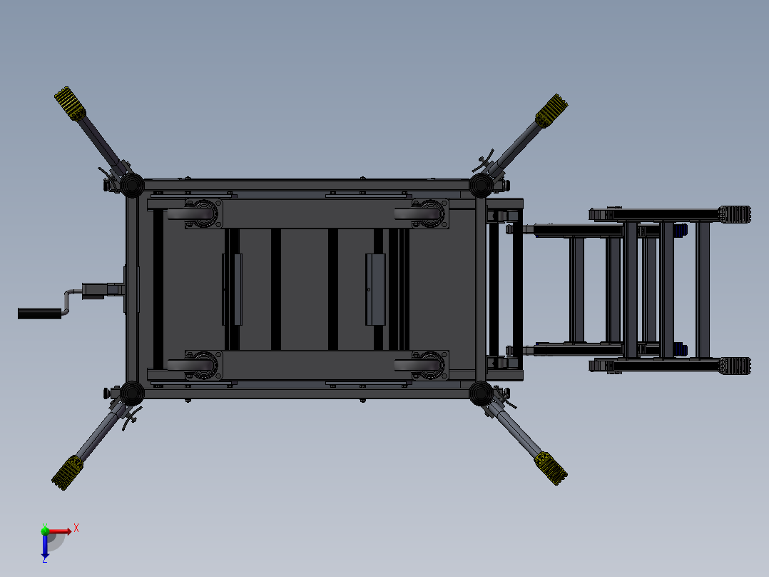 剪叉式升降机 、剪叉式登高平台俯视图