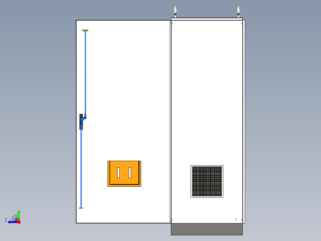三柜组装630A正装刀开关变频器控制柜 55897右视图